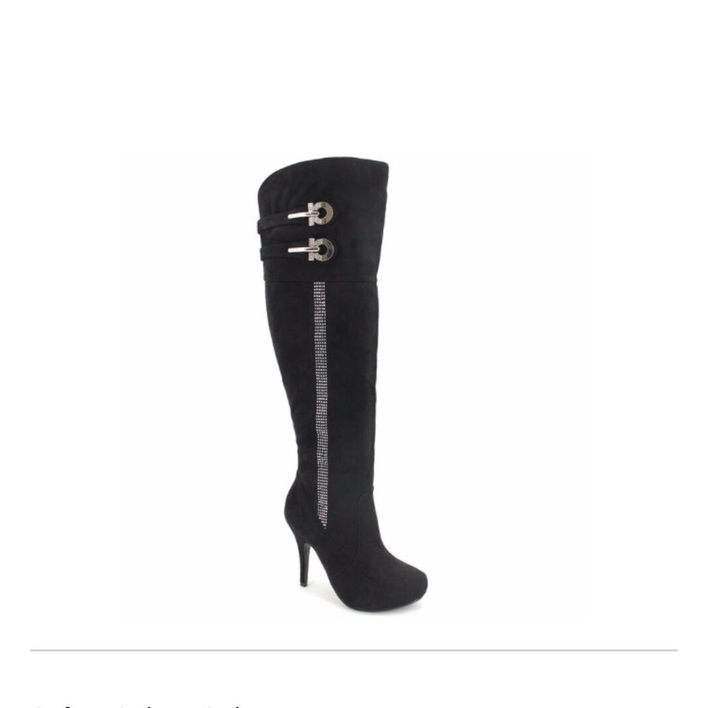 New Sexy Classy Black Faux Suede Boots